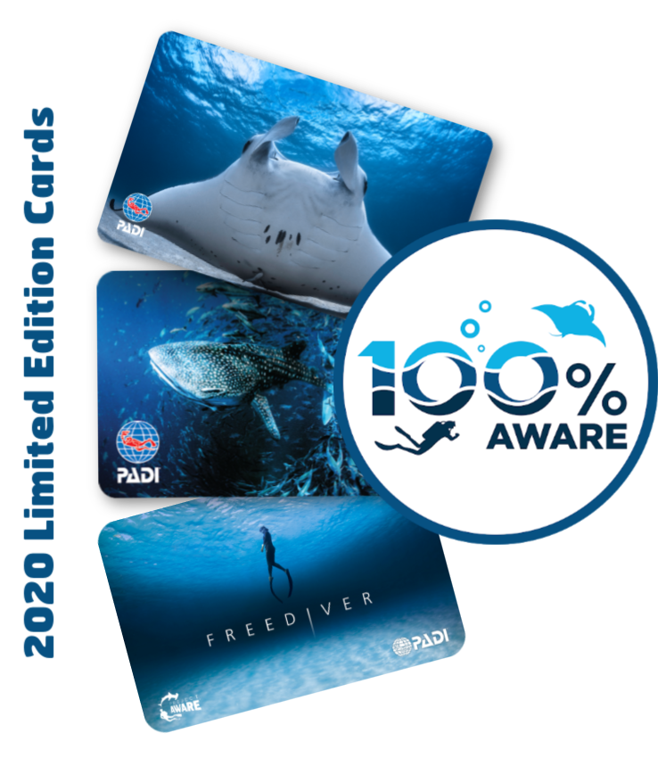 image of 2020 PADI Limited edition cards - Project AWARE