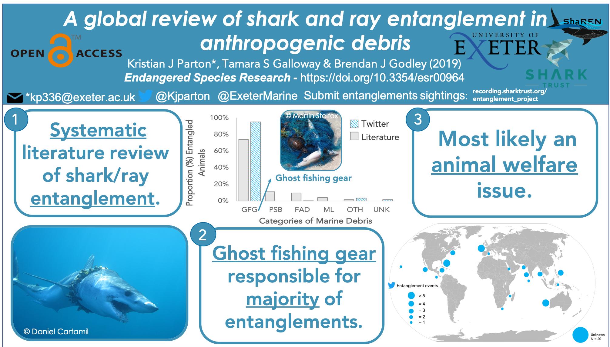 image of mako sharks entanglement open source infographic