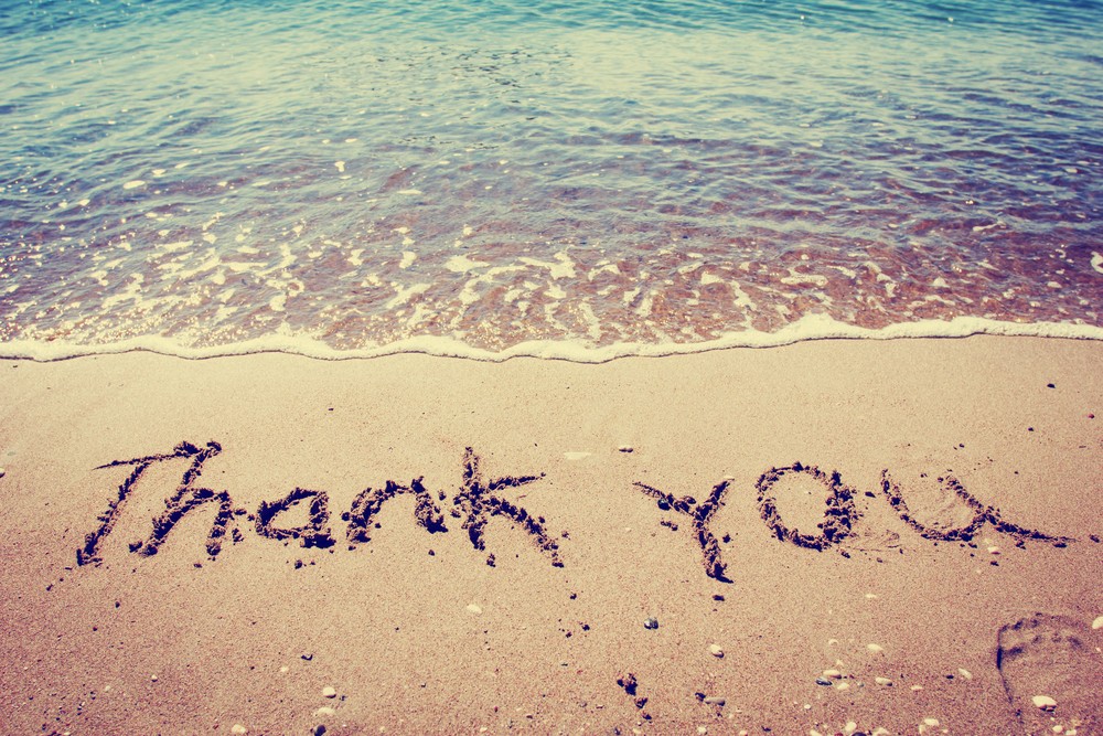 Image of Thank You message