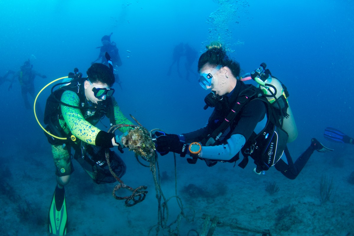 Image of Jack Fishman and Hannah Pragnell-Raasch underwater 