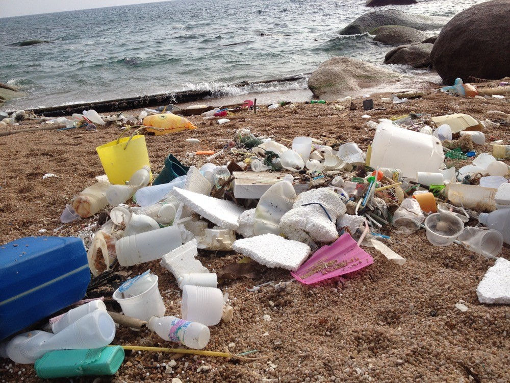 image of rubbish on beach