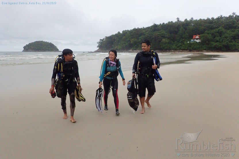 divers returned with trash