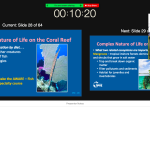 Screenshot of a slide with a trumpetfish, mangroves, ocean, & fish predator information 